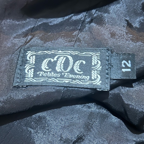 CDC Black Halter  collar made of interlocking gold rings with small clear stones - Picture 7 of 10